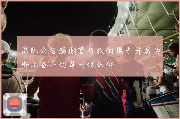 离队公告感谢曾与我们携手并肩为佛山奋斗的每一位伙伴