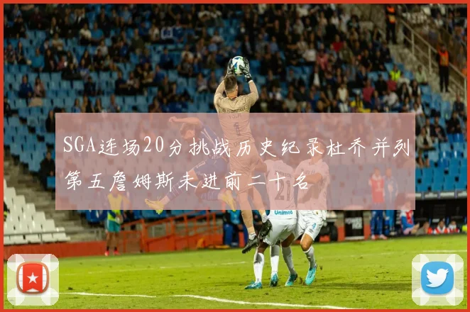 SGA连场20分挑战历史纪录杜乔并列第五詹姆斯未进前二十名